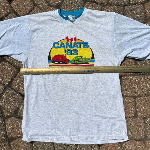 Vintage Canats '93 Street Rod Nationals Double Collar Roll Up Sleeves Tag Sz XL - Picture 5 of 8